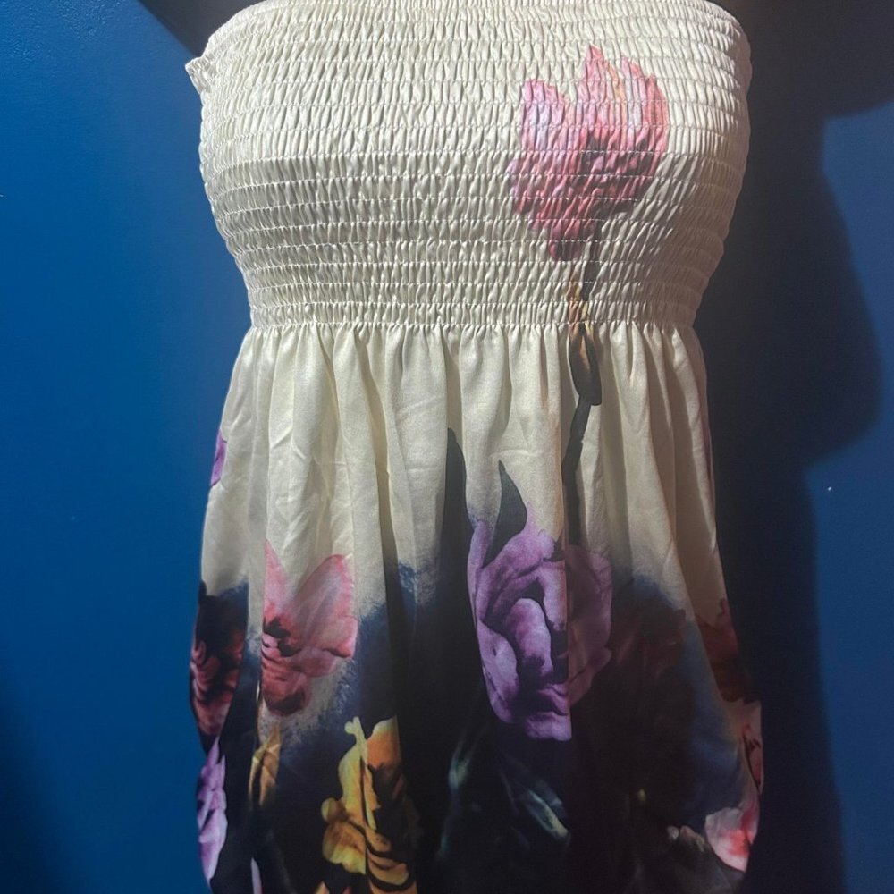 Floral strapless tube top - Picture 3 of 5